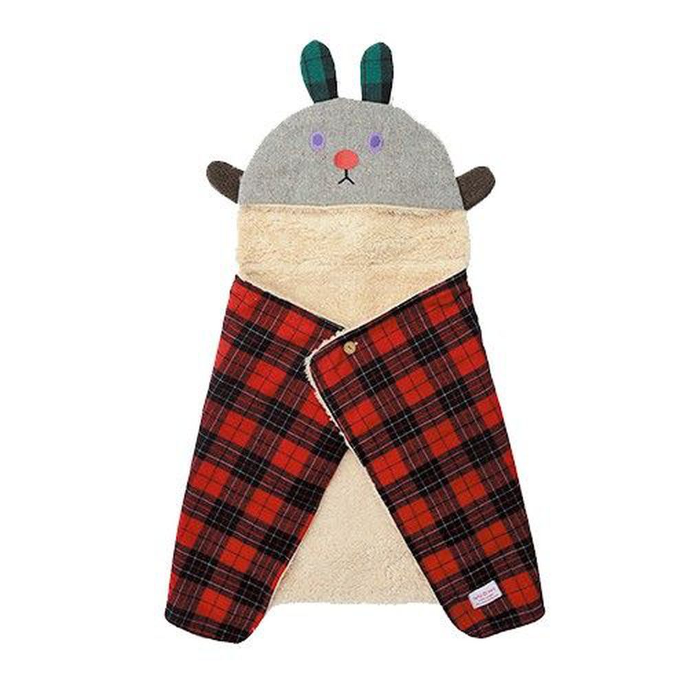 日本 KEYSTONE - Tweed moco動物造型收納式保暖袍-兔兔
