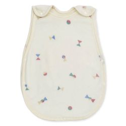 akachan honpo - 新生兒柔軟防踢被-幾何學-象牙白色 (50~80cm)