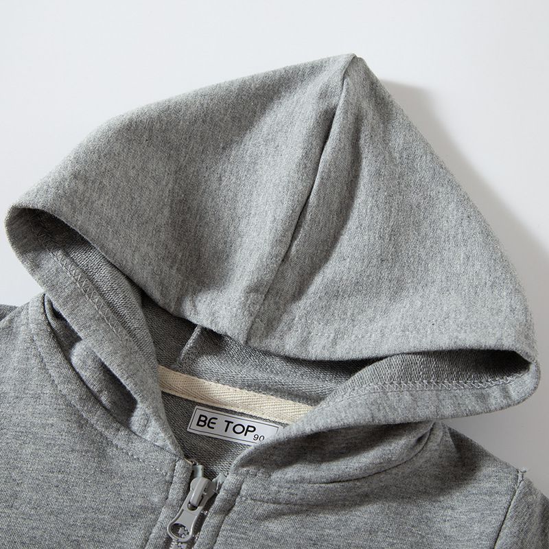 純棉連帽長袖外套-挑眉恐龍-黃色