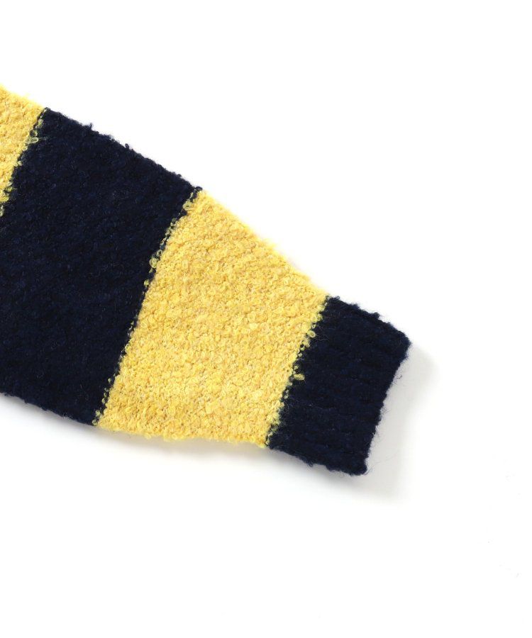 日本 BREEZE - 羊毛混紡明亮針織毛衣-彩虹條紋