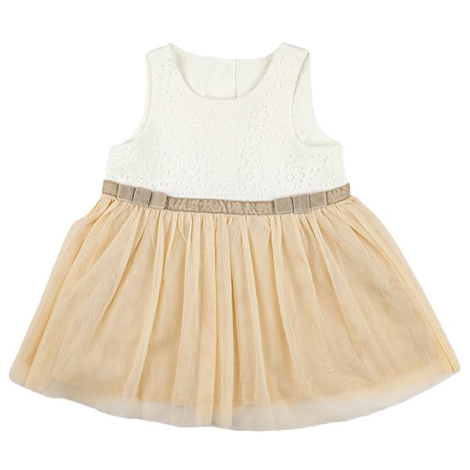 akachan honpo - 洋裝 薄紗&蕾絲-粉紅色