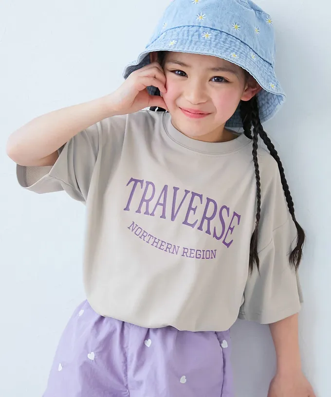 日本 devirock - 涼感速乾網眼 超舒適短袖上衣-背後檸檬-淺灰