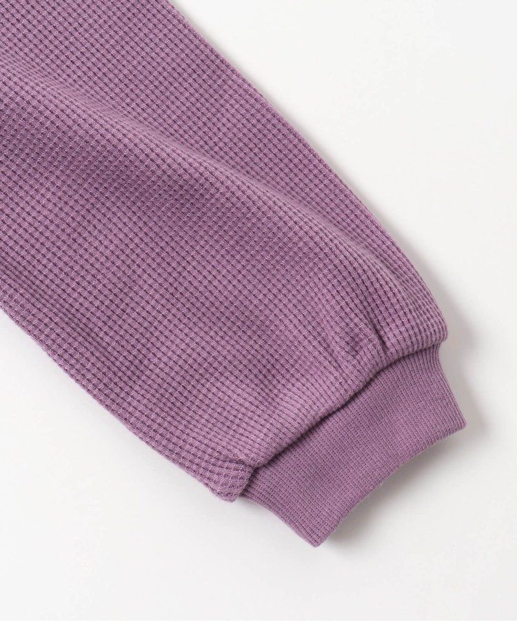 日本 apres les cours - 甜美華夫格長袖洋裝-緞帶裝飾-薄荷綠