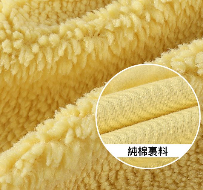 保暖立領羊羔絨外套-小怪物-深藍灰色