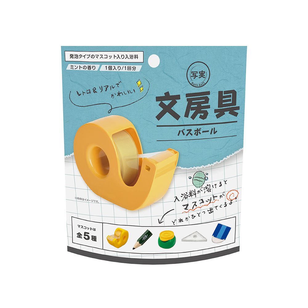 日本 NOL - 文具造型入浴球x4(隨機出貨)