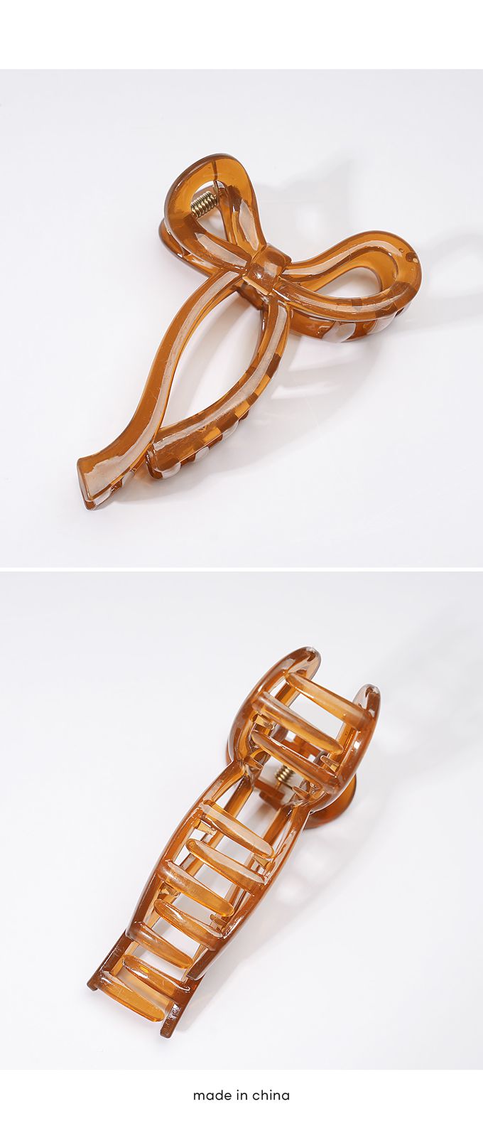 韓國 Soo&Soo - 果凍禮物結造型髮夾/抓夾-透明