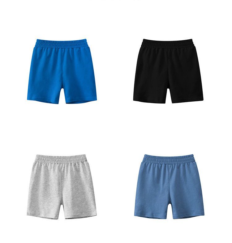 純棉腰鬆緊休閒五分褲-軍綠色