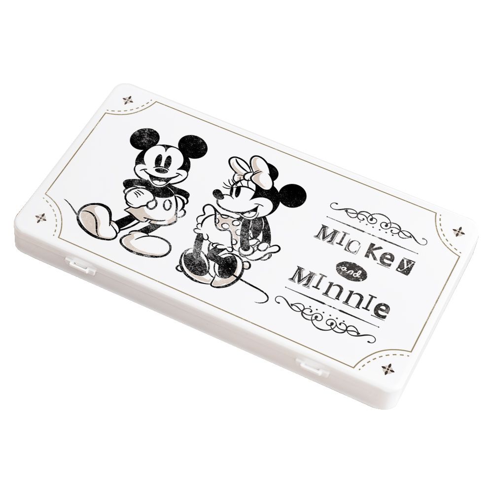 收納王妃 - 迪士尼 Disney 復古系列【米奇米妮】隨身收納盒 口罩盒 發票盒 鉛筆盒 塑膠盒