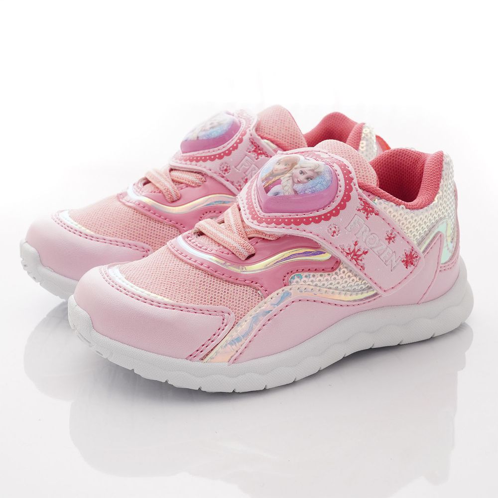 冰雪奇緣 - 卡通電燈款童鞋(中小童段)-運動鞋-粉色
