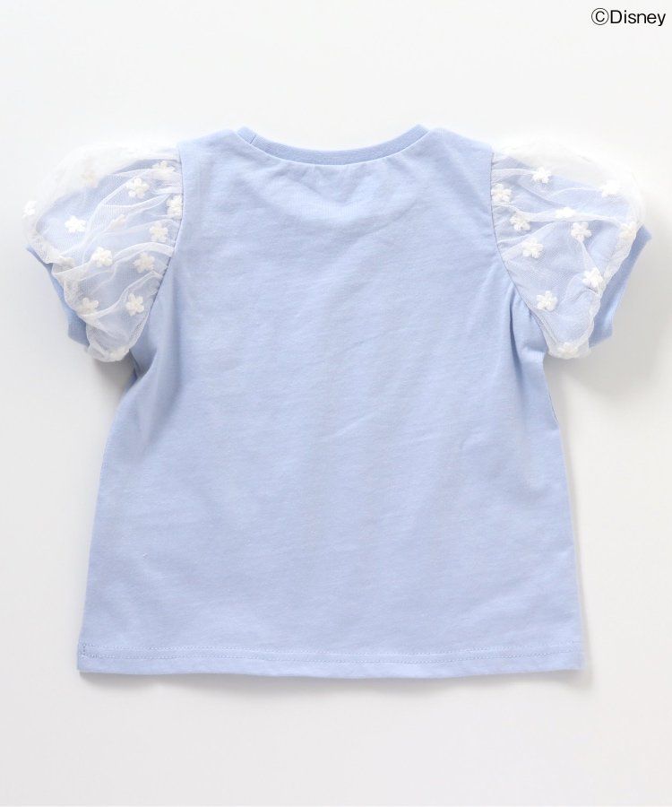 日本 apres les cours - 迪士尼 公主蕾絲澎澎短袖上衣-冰雪奇緣-水藍