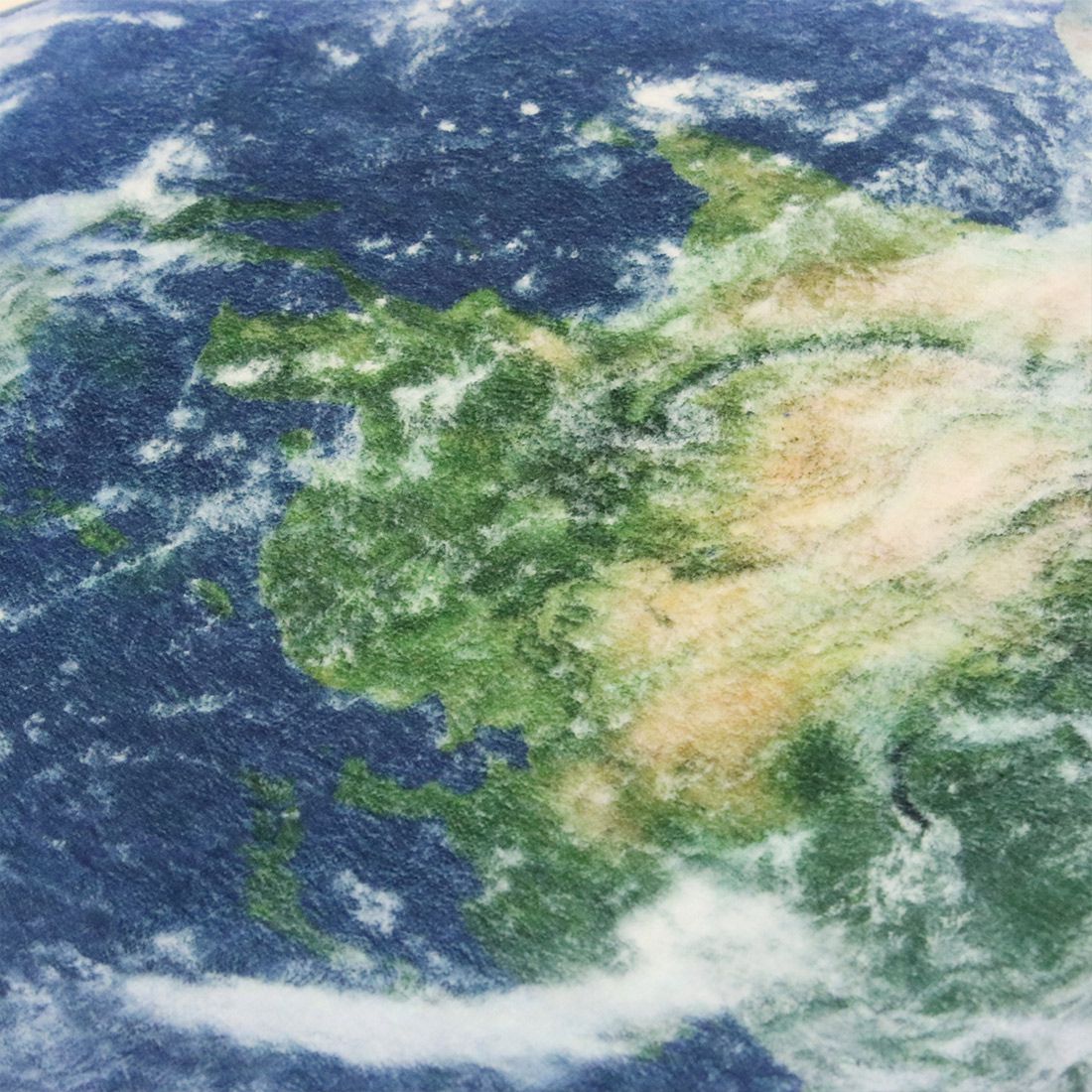 日本 TOMO - 圓形星球印花腳踏墊-月球 (直徑50cm)