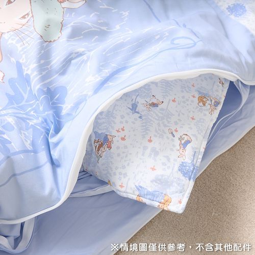 悅讀比得兔兩件式睡袋/小朋友睡袋/兒童睡袋/幼兒園睡袋 (睡袋、涼被內胎、提袋)-藍色