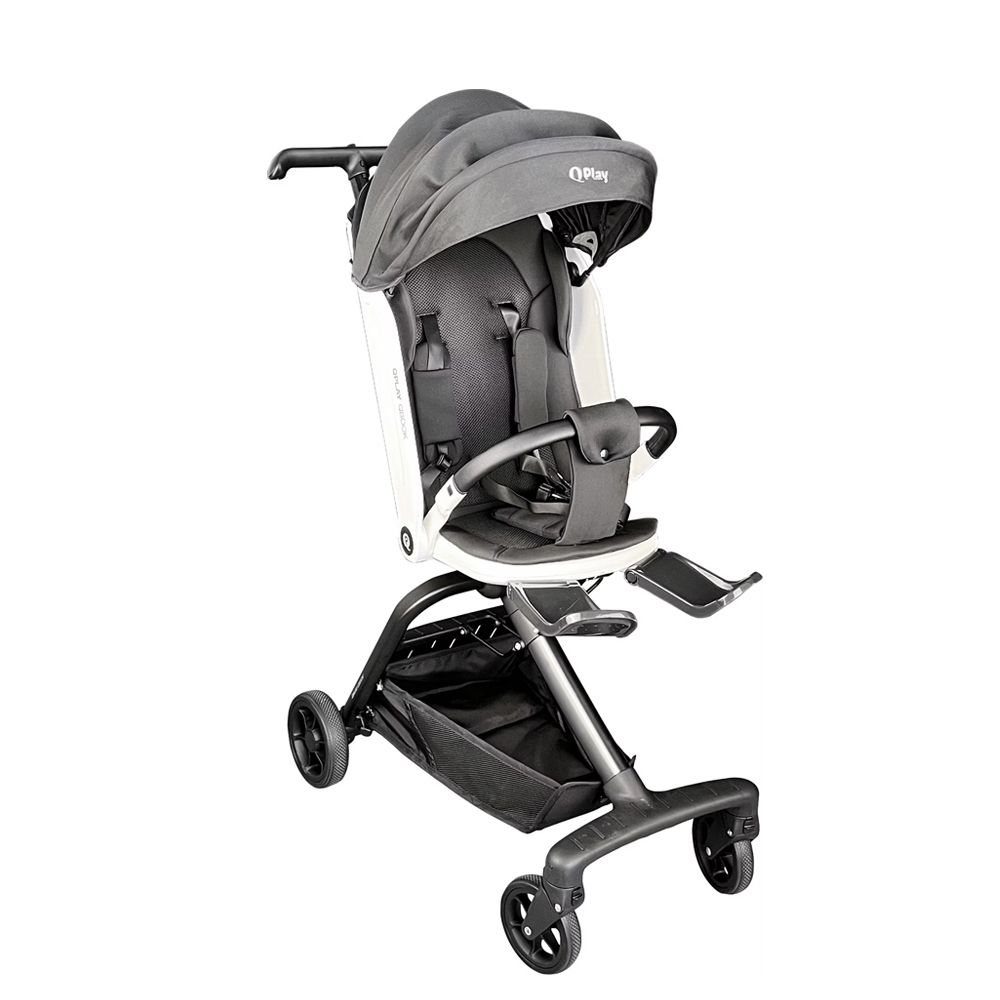 QBOOK雙向兒童推車-黑白