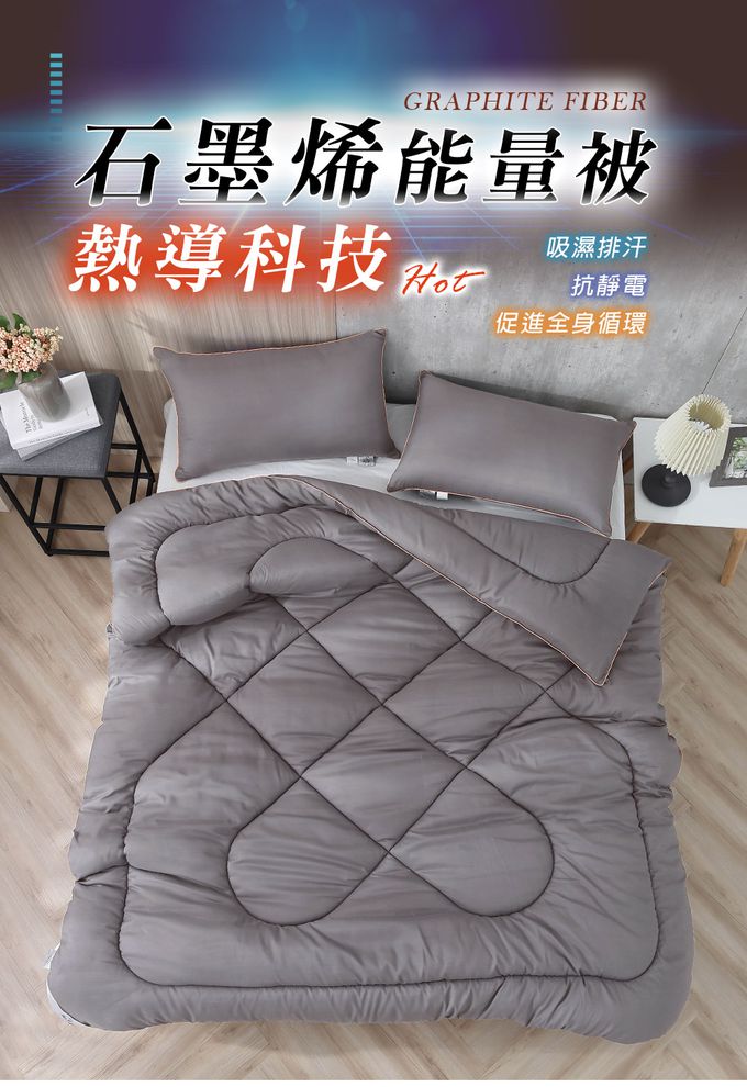 鴻宇 HongYew - 石墨烯能量冬被 熱導科技 保暖 保健 健康被-雙人6x7