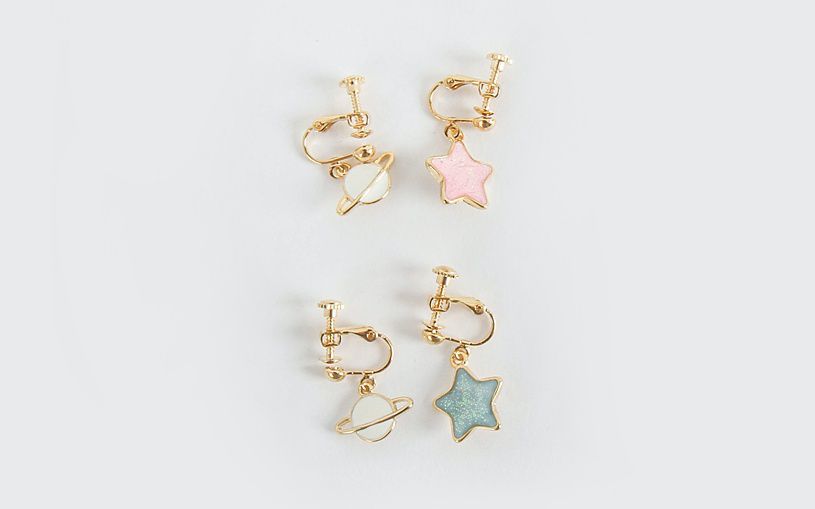 韓國 Babyblee - 串珠手鏈-星星宇宙-粉紅