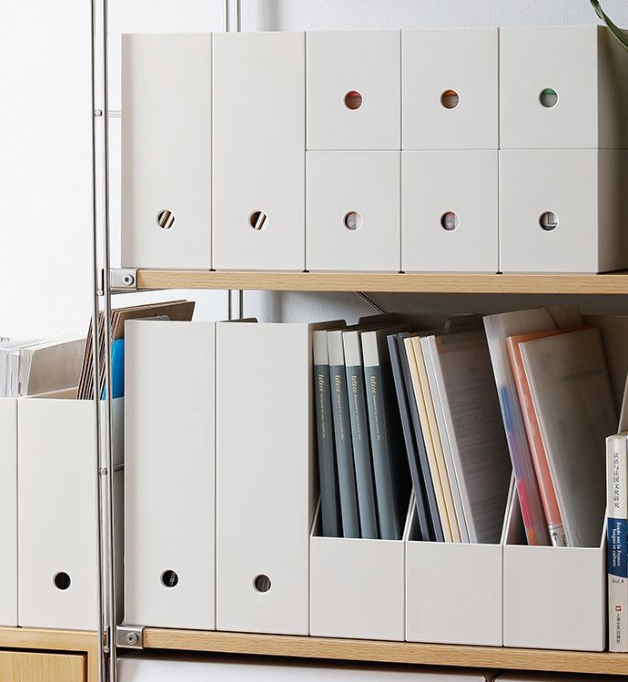 日本霜山 - 10cm面寬隙縫可疊式分類收納盒 (高12cm)-3入