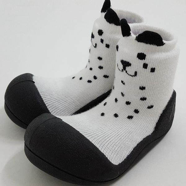 韓國 Attipas - 襪型學步鞋-白色喵喵