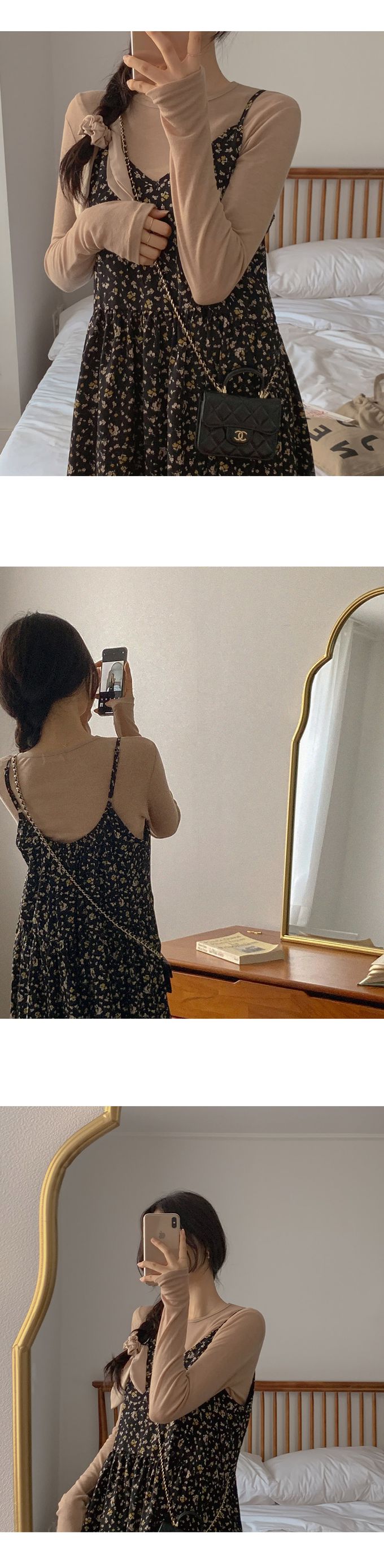 韓國女裝代購 - 搭配必備！極簡薄透長袖上衣-拿鐵咖 (FREE)