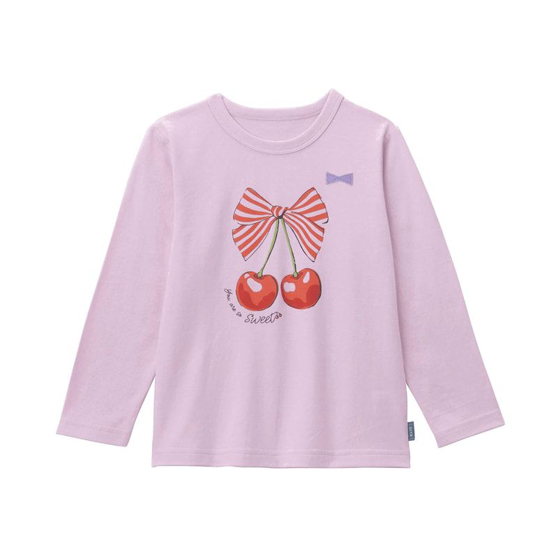 日本千趣會 - GITA 純棉印花長袖上衣-冰淇淋-粉紅