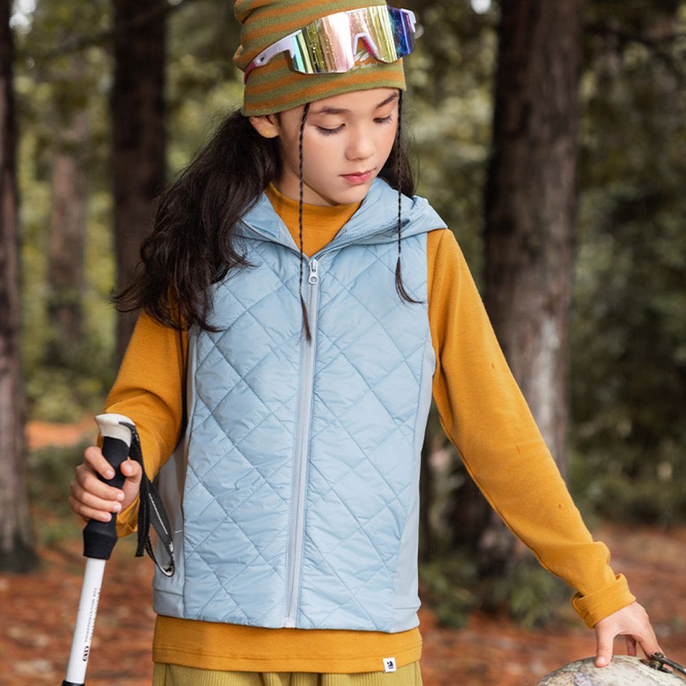 4級防水杜邦SORONA鋪棉連帽背心-藍色