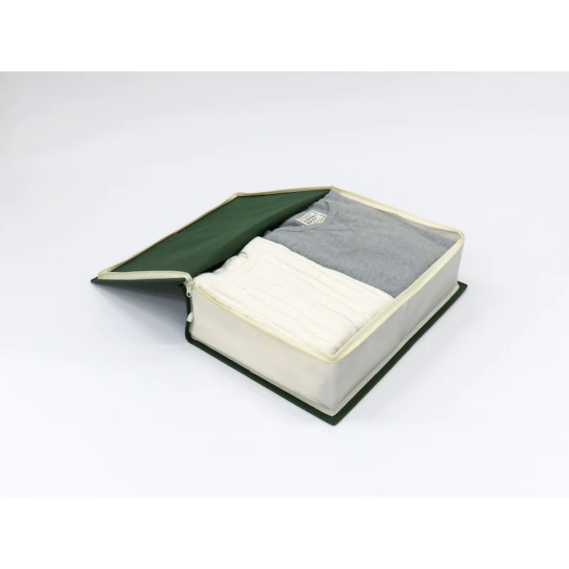 日本千趣會 - 書本造型 衣物收納袋-衣物-綠 (50x35x15cm)