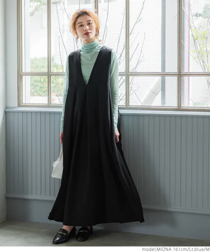 日本 COCA - 微透膚立領長袖上衣/內搭-深可可