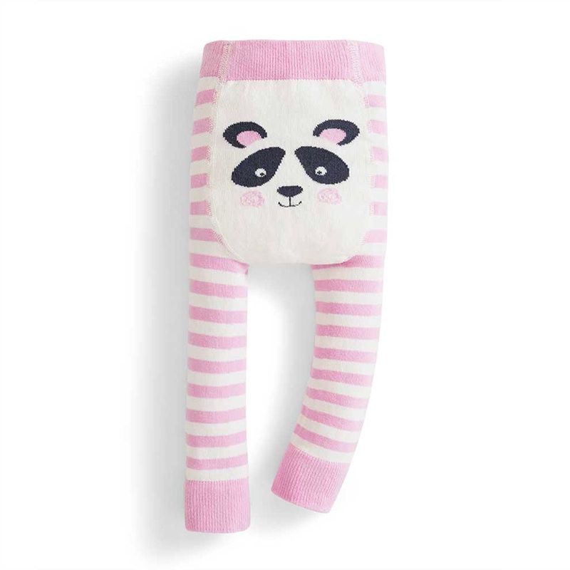 英國 JoJo Maman BeBe - 嬰幼兒屁屁圖案內搭褲/保暖襪-粉白熊貓