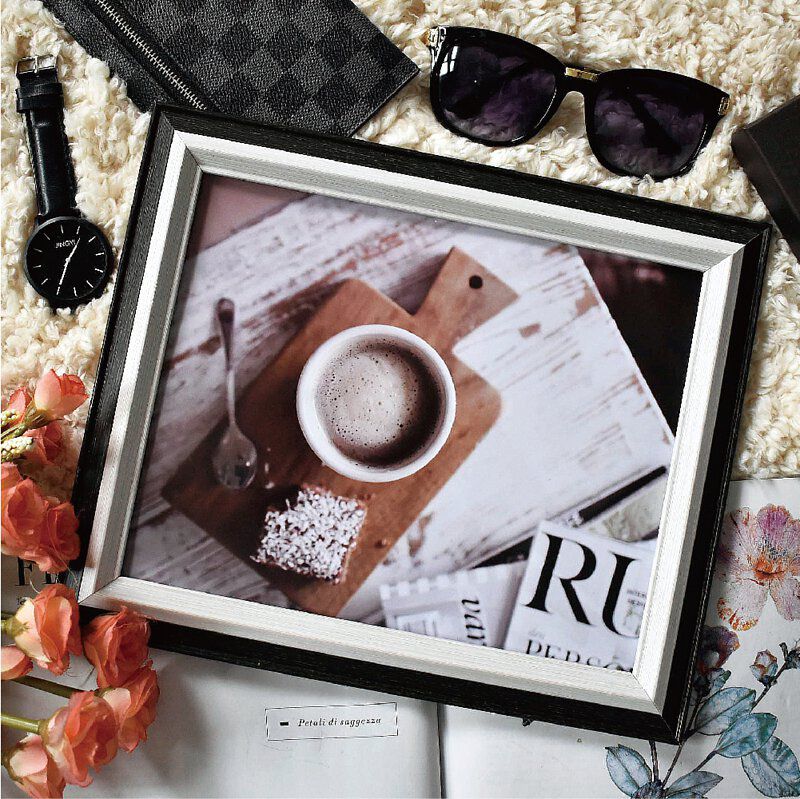 TROMSO - 巴黎撞色木紋8X10相框-黑