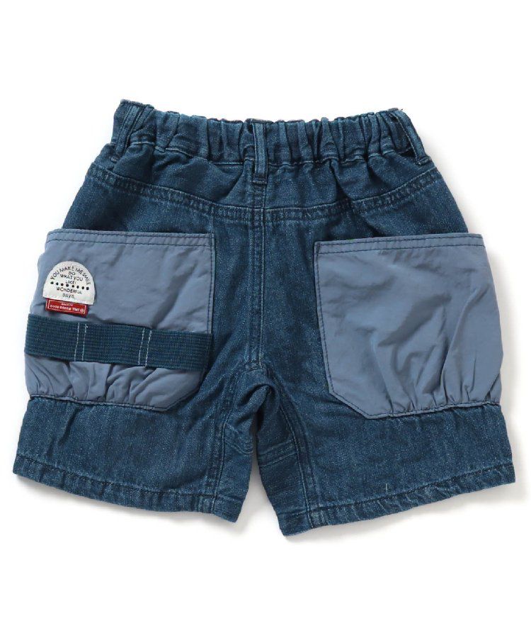 日本 BREEZE - 大口袋工裝風帥氣短褲-黑白條紋