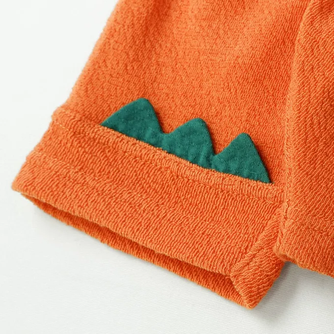 日本 ZOOLAND - 緹花針織立體圖案可愛短褲-幫鱷魚刷牙-黑