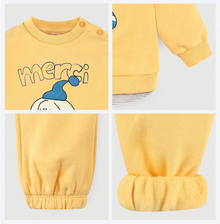 韓國 milk mile - (裏起毛)長耳狗狗套裝-粉紅