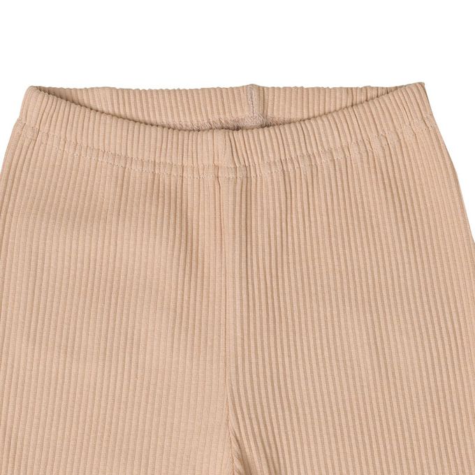 akachan honpo - 10分內搭褲-羅紋-淺卡其色