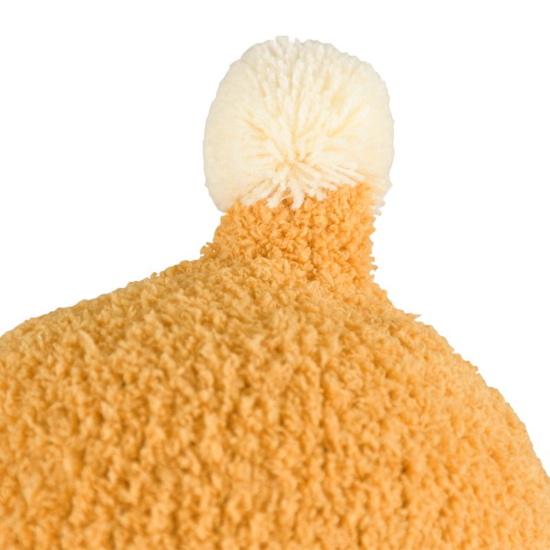 akachan honpo - 毛茸茸尖尖針織帽-芥末黃色