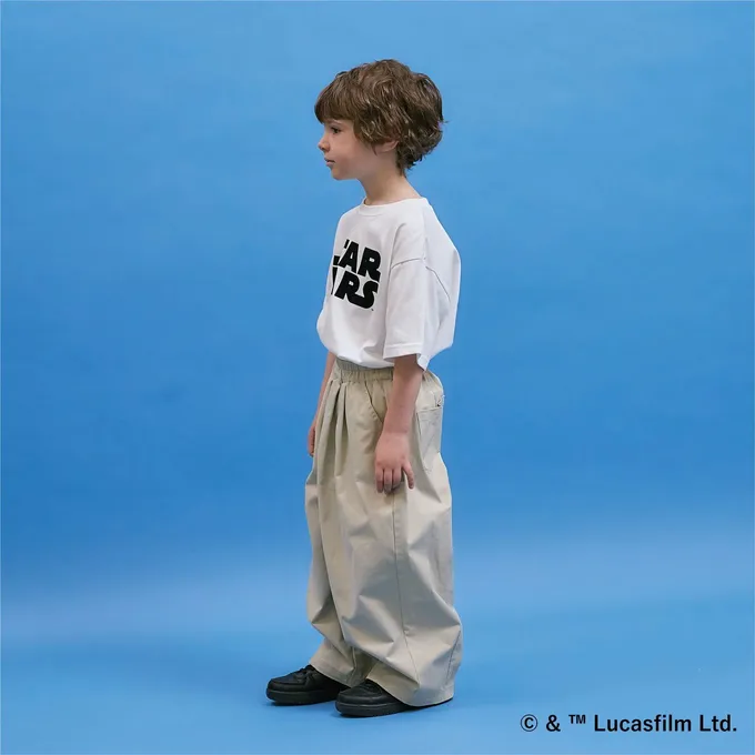 日本 b-ROOM - 限量星際聯名 防污速乾印花短袖上衣-STAR WARS-炭灰