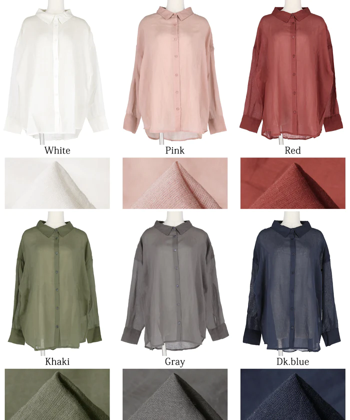 日本 COCA - 輕薄透膚質感長袖襯衫/外套-灰