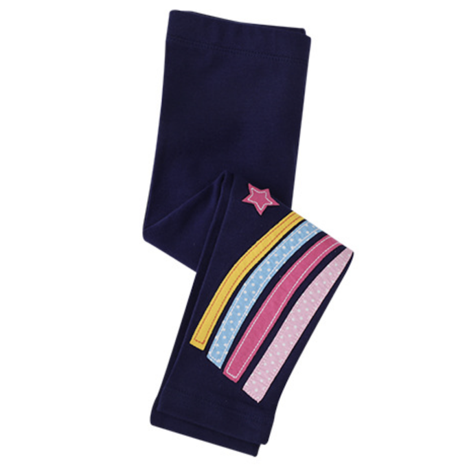 love, charlotte - 獨角獸彩虹貼布繡緊身褲