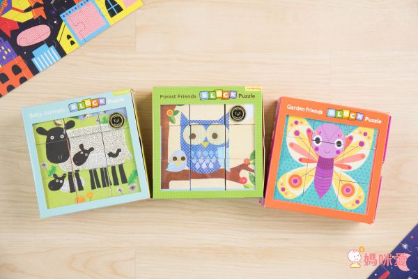 美國 mudpuppy - 方塊拼圖-小小動物-9塊