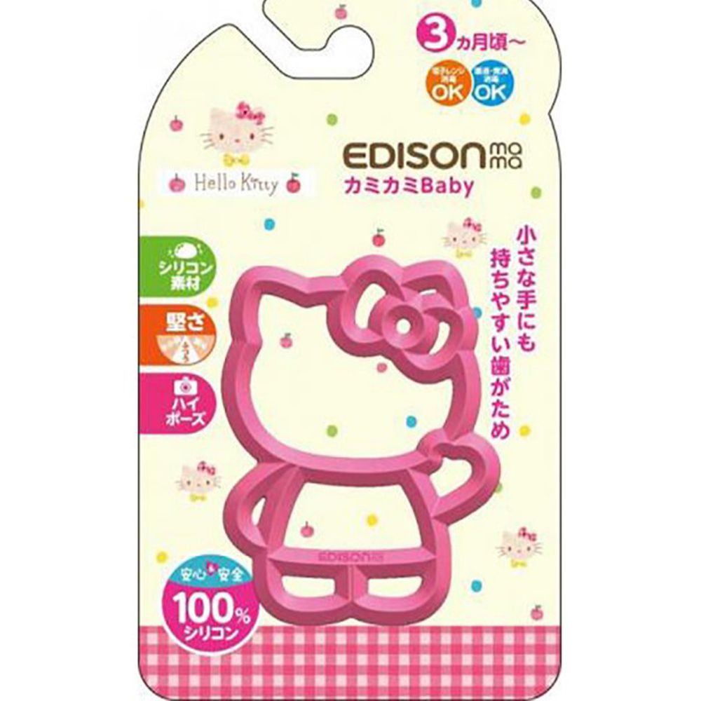 日本 EDISON mama - 嬰幼兒趣味HelloKitty潔牙器(3個月以上)