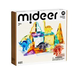 Mideer - 多彩透光磁力片-侏儸紀冒險(48pcs)