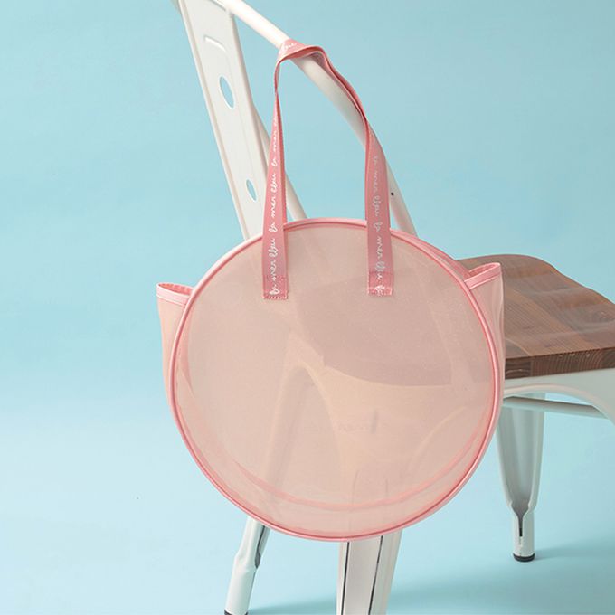 日本 Lycee mine - 微閃亮圓形透明玩水/游泳包-薄荷綠 (F)