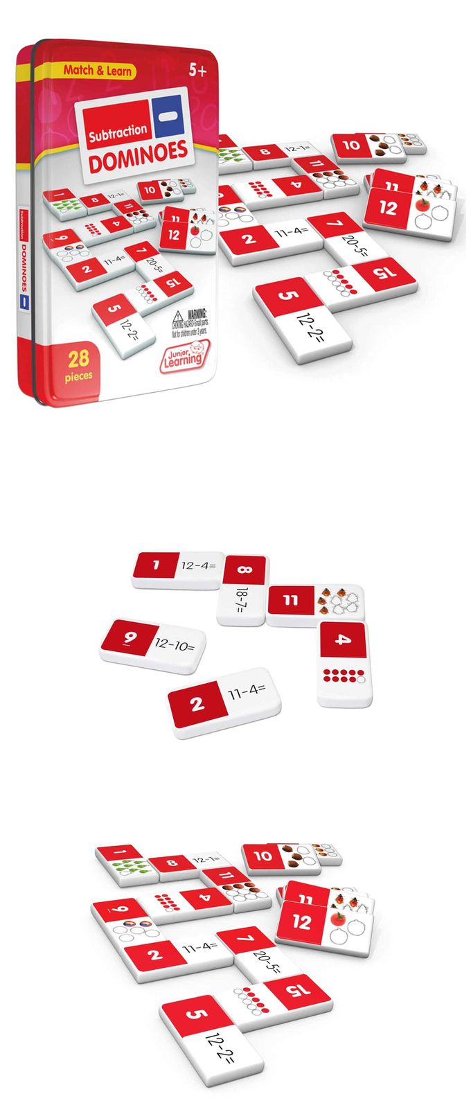 Junior Learning - 骨牌接龍遊戲-減法
