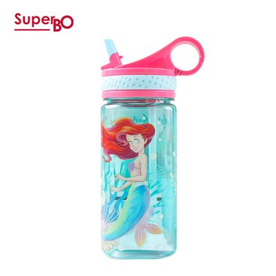 SuperBO - 兒童吸管方形水壺-小美人魚-480ml