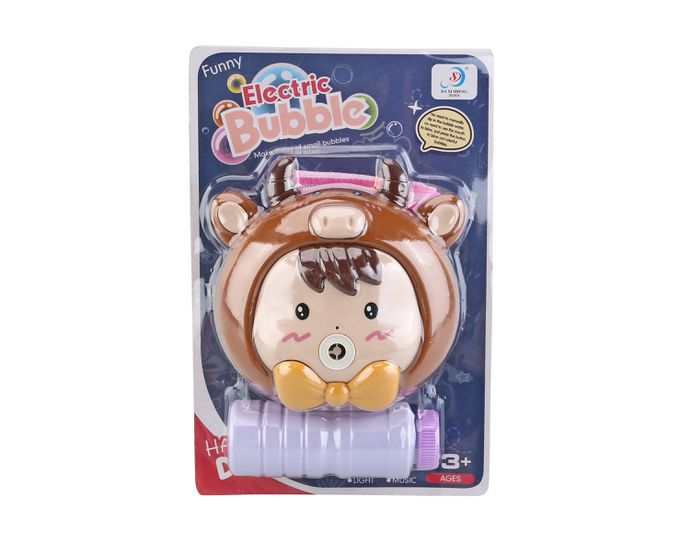 樂彩森林 - 電動泡泡機-小牛萌娃(混款)-顏色隨機