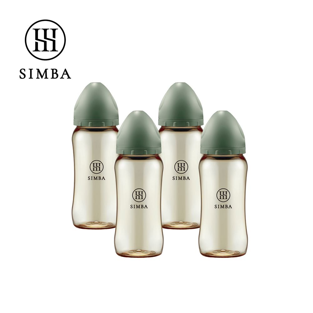 蘊蜜鉑金PPSU寬口防脹氣奶瓶4支組(360ml)-治綠