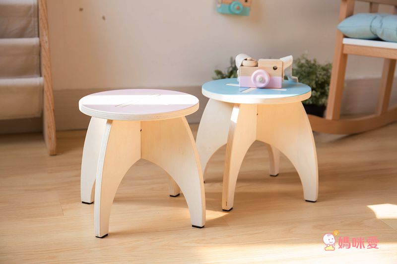 HELLO MONKEY - 兒童椅凳-粉藍