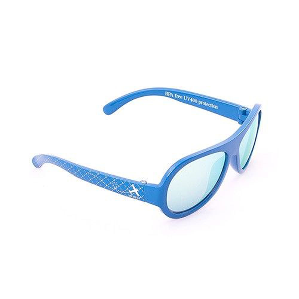 瑞士 SHADEZ - 可彎折嬰幼兒時尚太陽眼鏡-藍色飛機 (3Y~7Y)