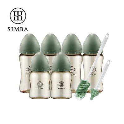 Simba 小獅王辛巴 - 深入各種瓶！蘊蜜鉑金PPSU寬口奶瓶極淨組-新生適用-治綠