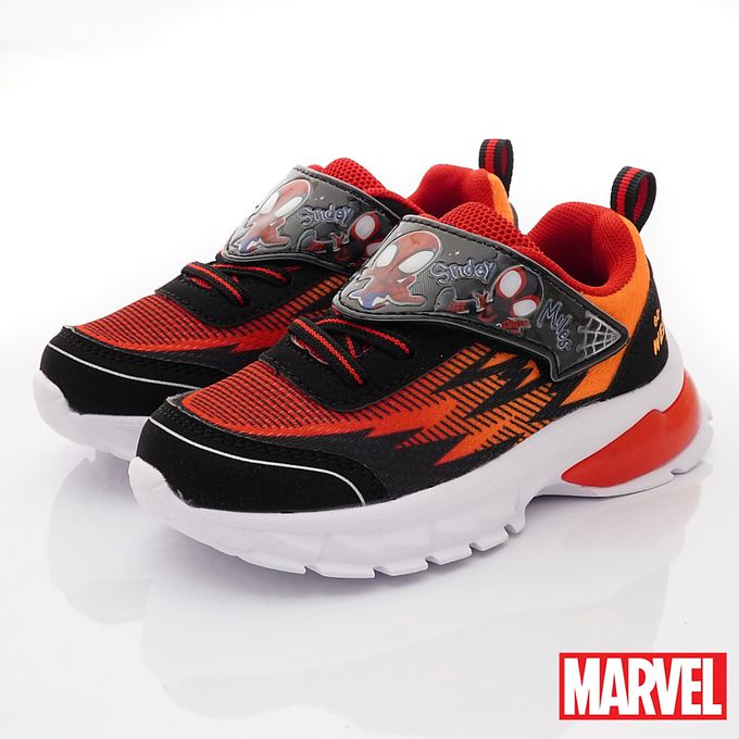 蜘蛛人-SPIDEY減壓吸震電燈鞋-MNKX24582黑橘-(中大童)-電燈鞋-黑橘