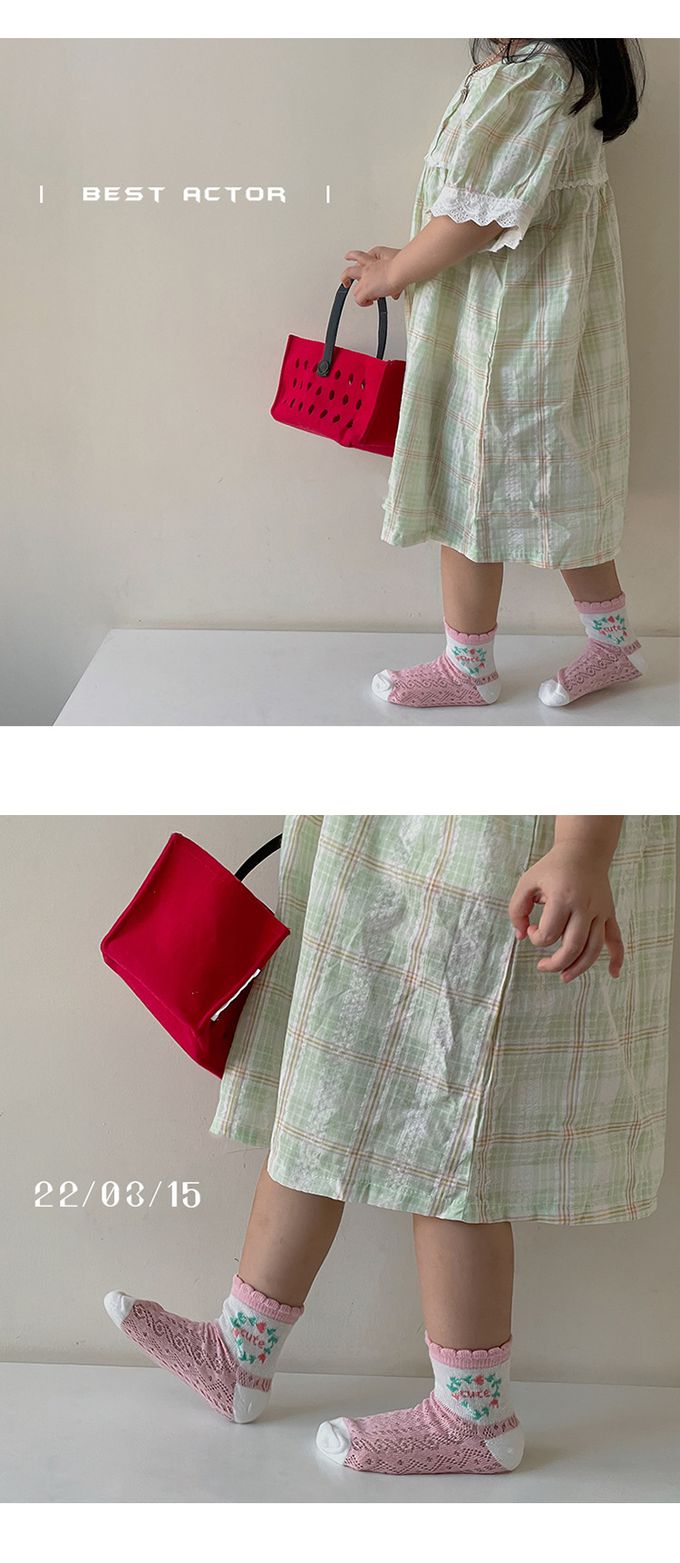 JB clothes - 五入一組-1164粉色禮物網眼襪