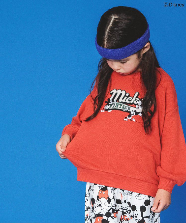 日本 BREEZE - 聯名款 迪士尼印花長袖上衣-米奇復古-黃